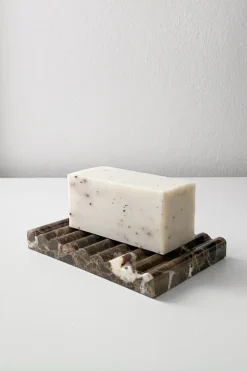 Dark Emperador Brown Marble Soap Dish - By Binu Binu|St. Agni Cheap