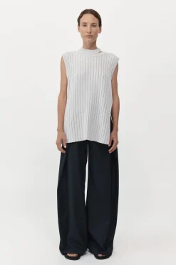 Deconstructed Rib Knit Tunic -|St. Agni Store
