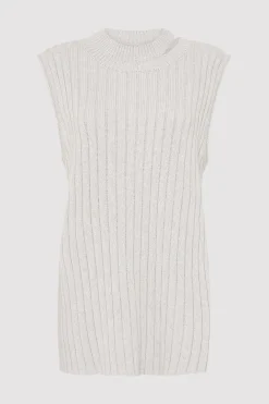 Deconstructed Rib Knit Tunic -|St. Agni Store