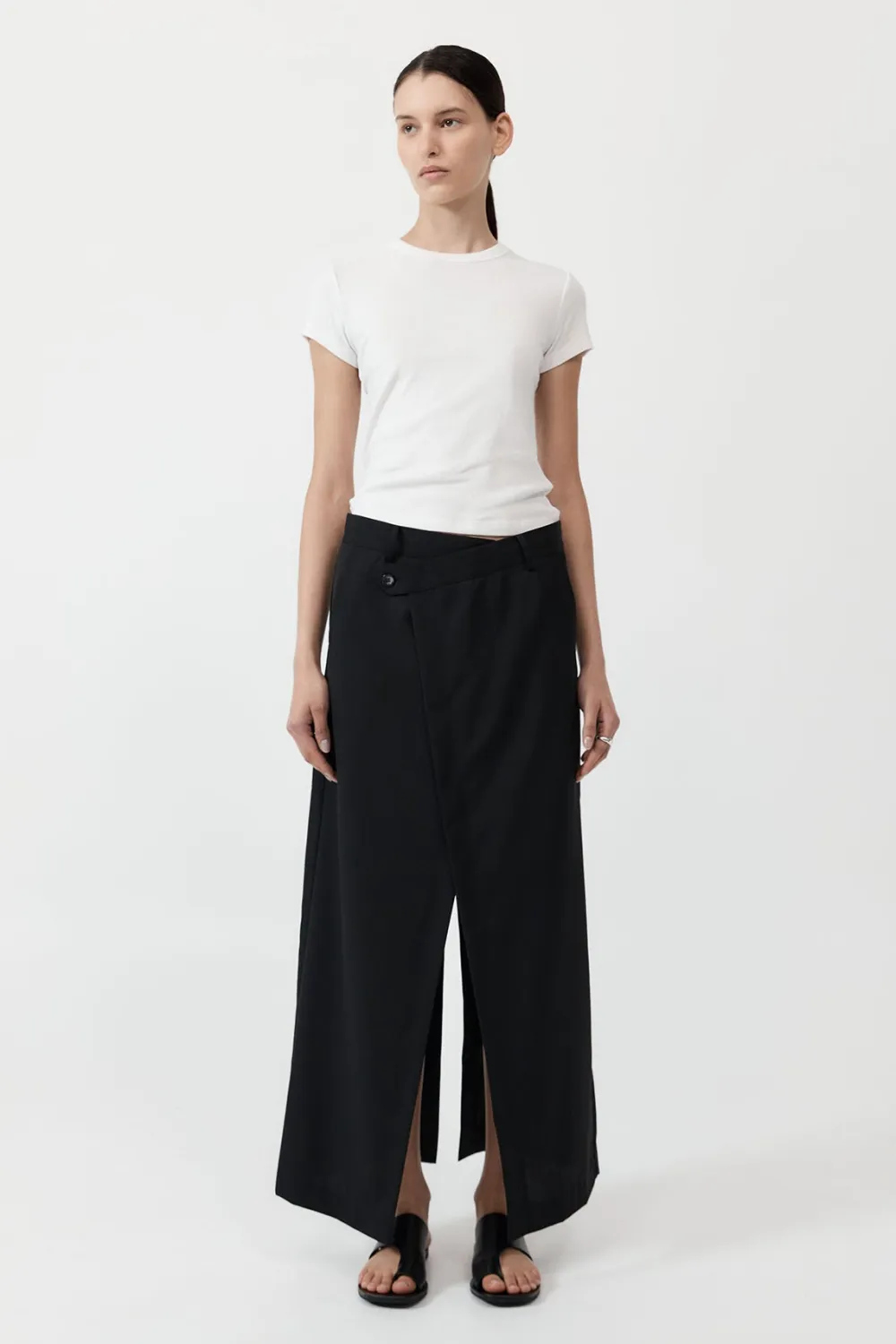 Deconstructed Waist Maxi Skirt -|St. Agni Discount