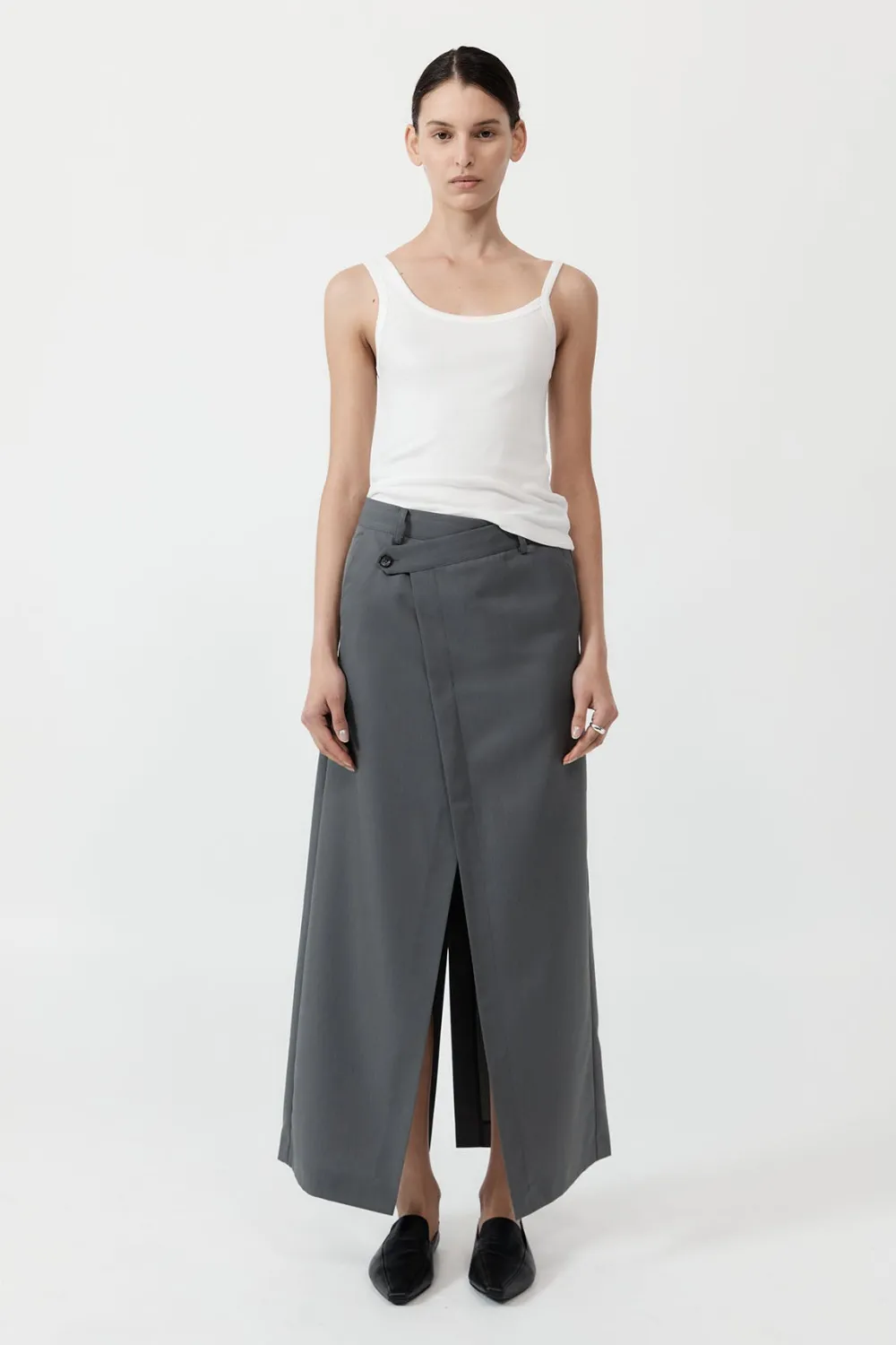 Deconstructed Waist Maxi Skirt -|St. Agni Discount