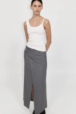 Deconstructed Waist Maxi Skirt -|St. Agni Discount