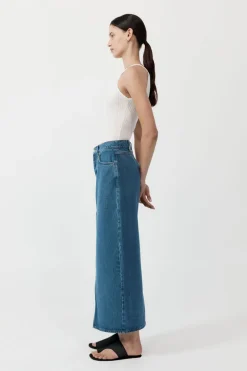 Denim Maxi Skirt -|St. Agni Flash Sale