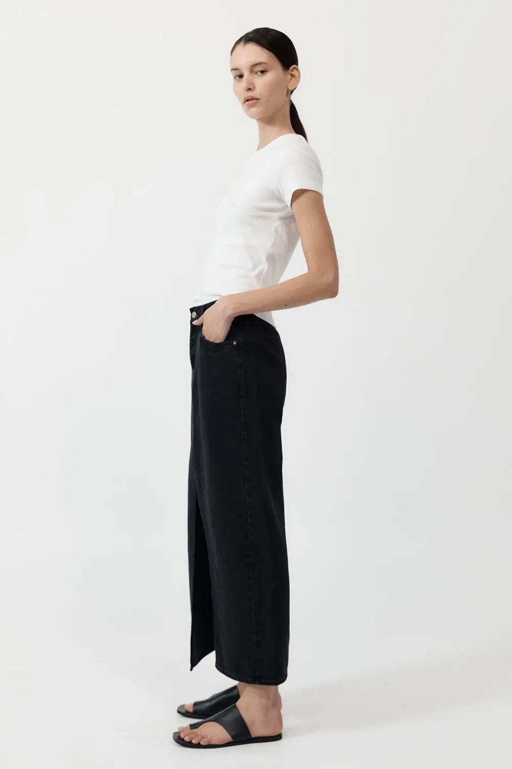 Denim Maxi Skirt -|St. Agni Fashion