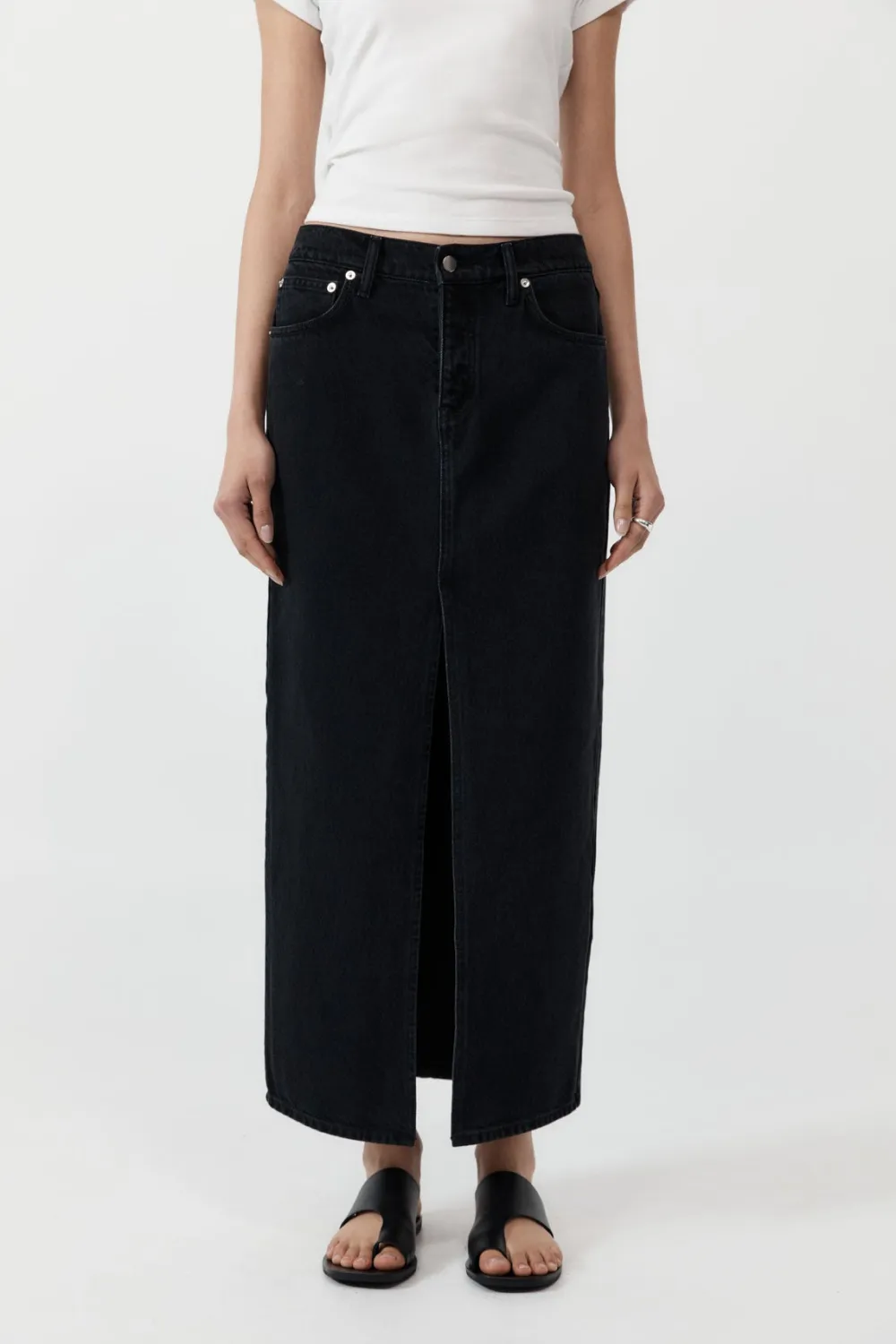 Denim Maxi Skirt -|St. Agni Fashion