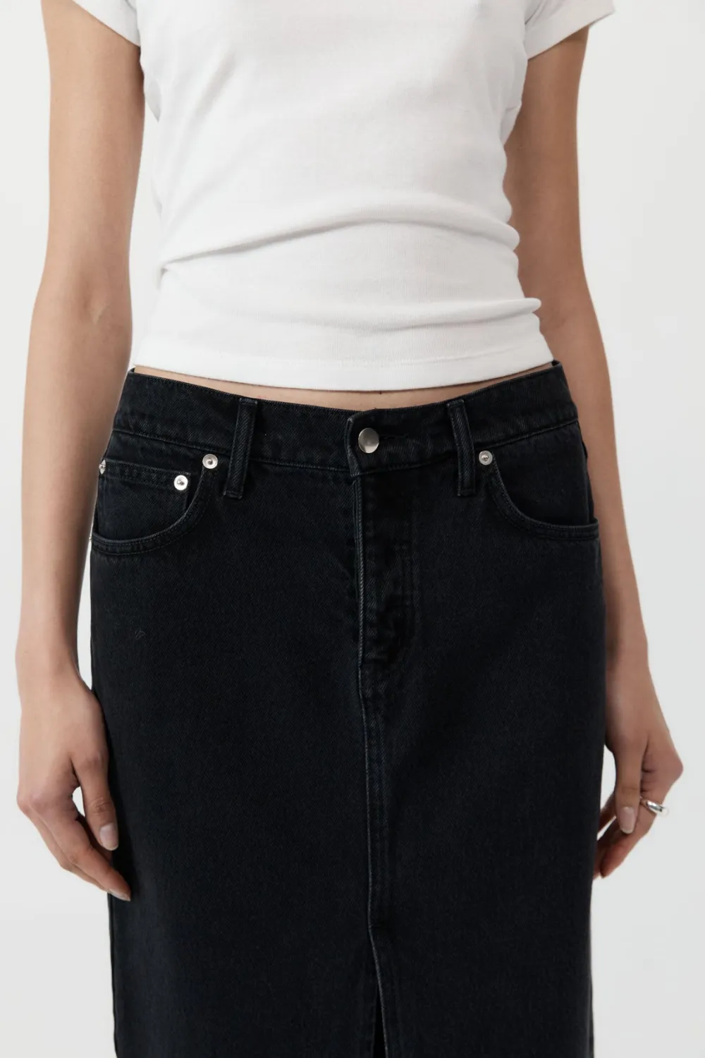 Denim Maxi Skirt -|St. Agni Fashion