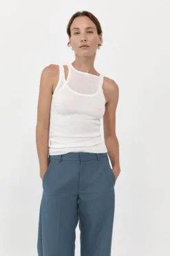 Double Layer Knit Singlet -|St. Agni Fashion