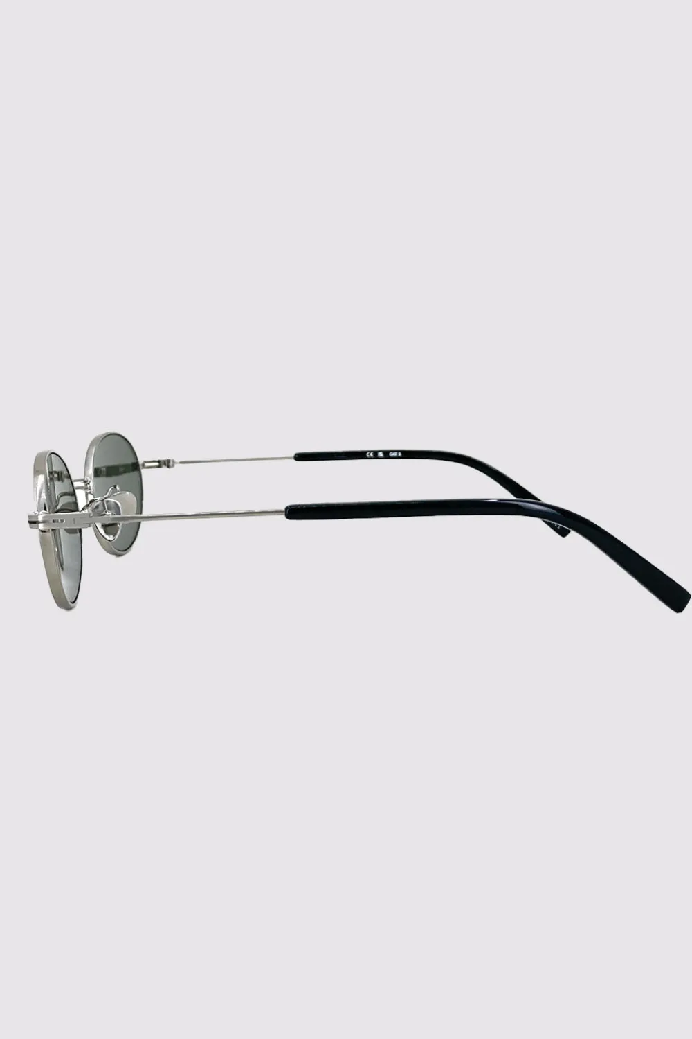 Fine Metal Oval Sunglasses - Chrome/Black|St. Agni Store