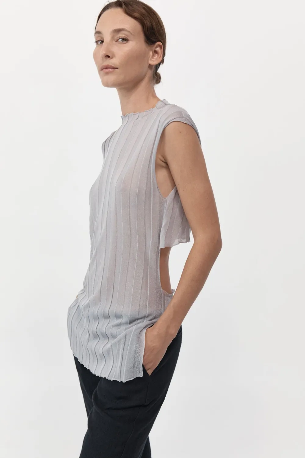 Fine Pleat Knit Top -|St. Agni Online