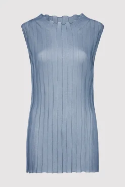 Fine Pleat Knit Top -|St. Agni Fashion