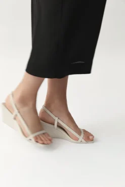 Fine Strap Sling Back Wedge -|St. Agni Shop