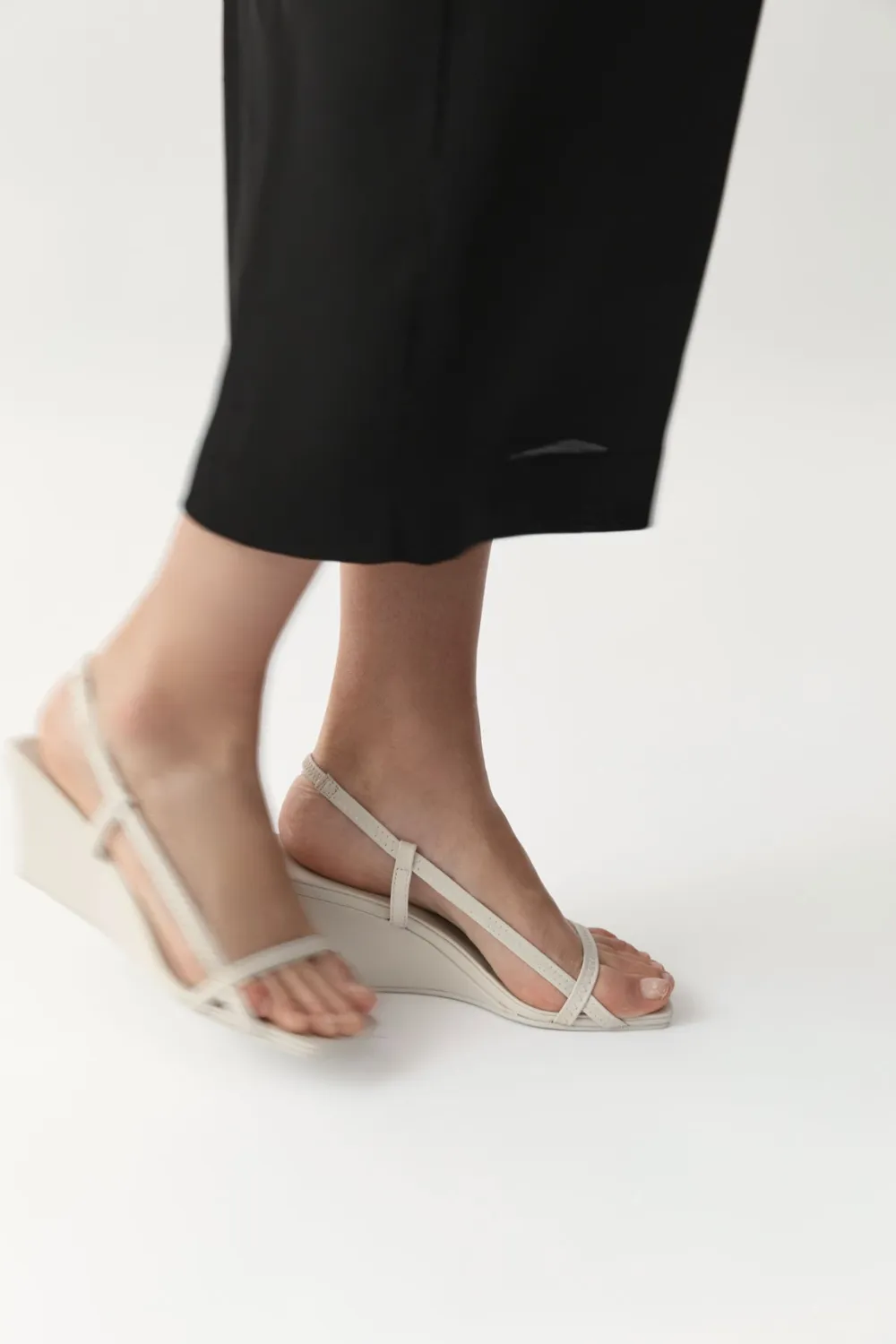 Fine Strap Sling Back Wedge -|St. Agni Shop