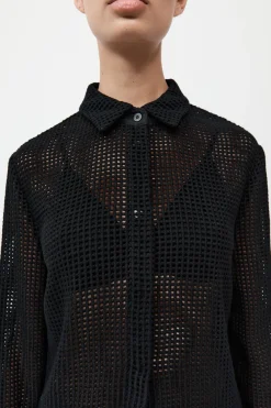 Fitted Cotton Grid Shirt -|St. Agni Clearance