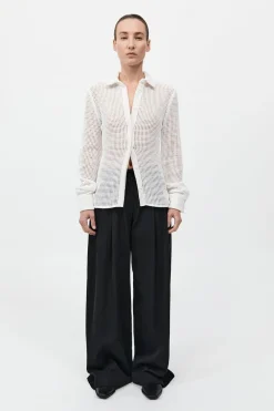 Fitted Cotton Grid Shirt -|St. Agni Store
