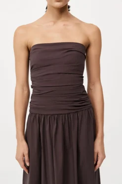 Gathered Strapless Tie Back Dress -|St. Agni Cheap