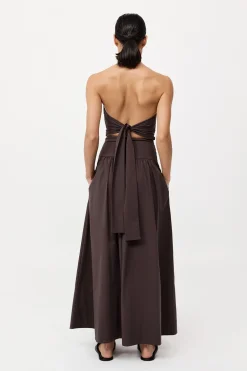 Gathered Strapless Tie Back Dress -|St. Agni Cheap