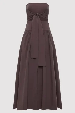 Gathered Strapless Tie Back Dress -|St. Agni Cheap