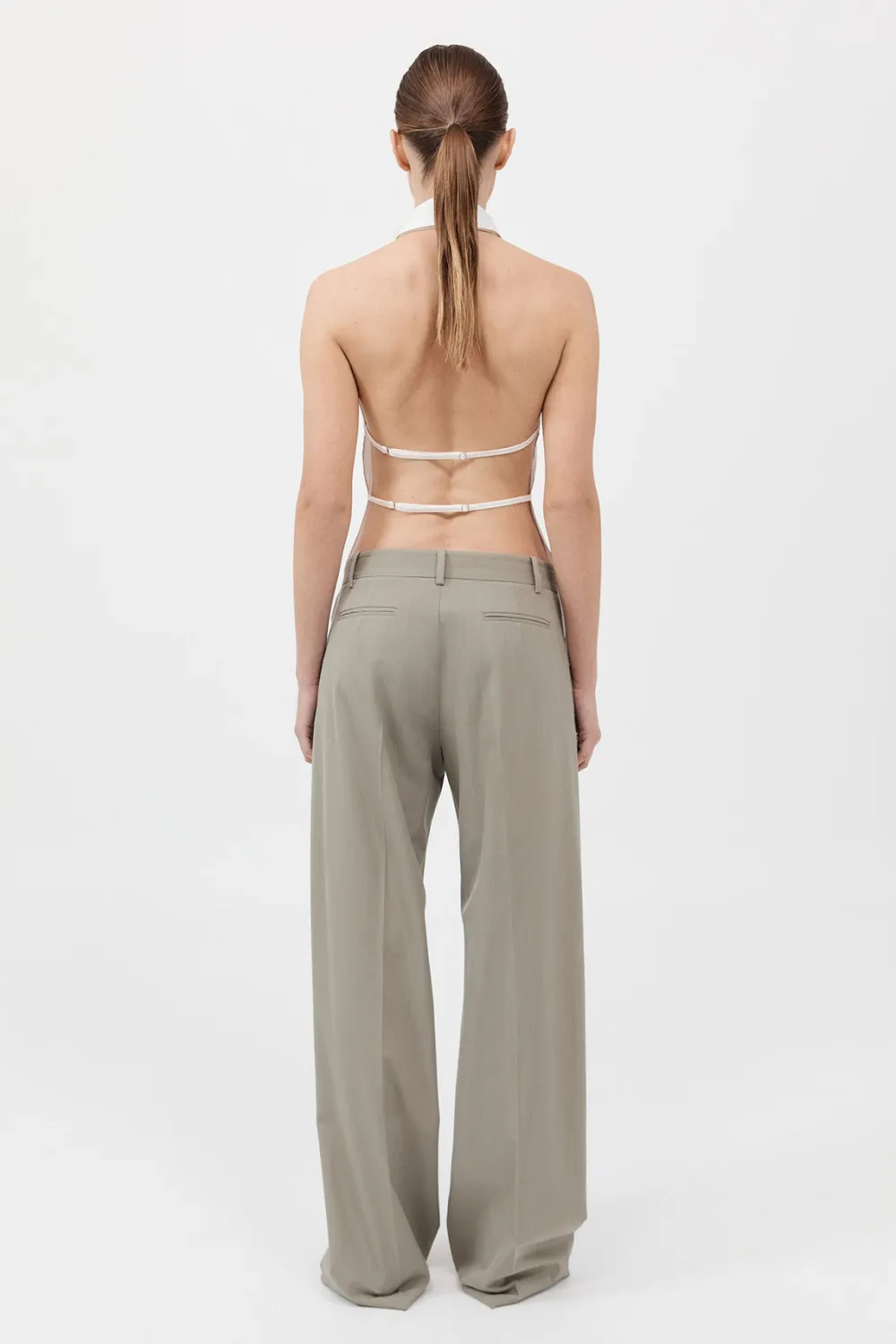 Halter Shirt - White|St. Agni Discount