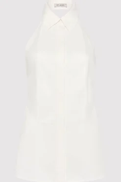 Halter Shirt - White|St. Agni Discount
