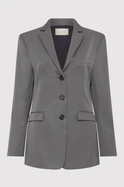 Homme Belted Blazer - Pewter Grey|St. Agni Online