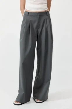 Homme Pleat Pants - Pewter Grey|St. Agni Online
