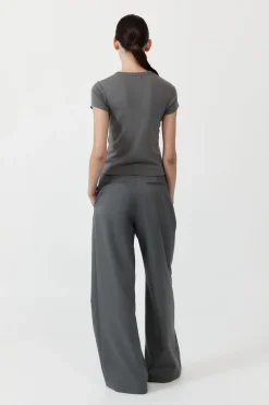 Homme Pleat Pants - Pewter Grey|St. Agni Online