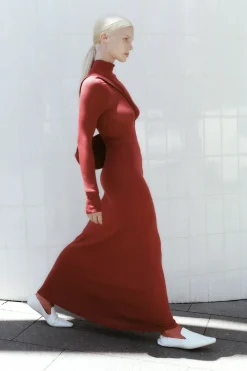 Jersey Maxi Dress - Rouge|St. Agni New