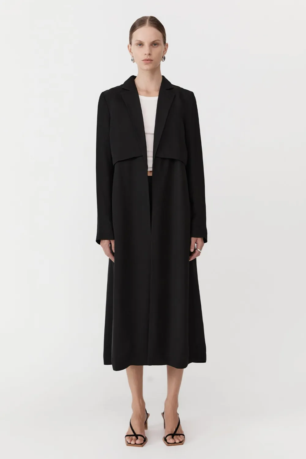 Layered Summer Trench - Black|St. Agni Shop
