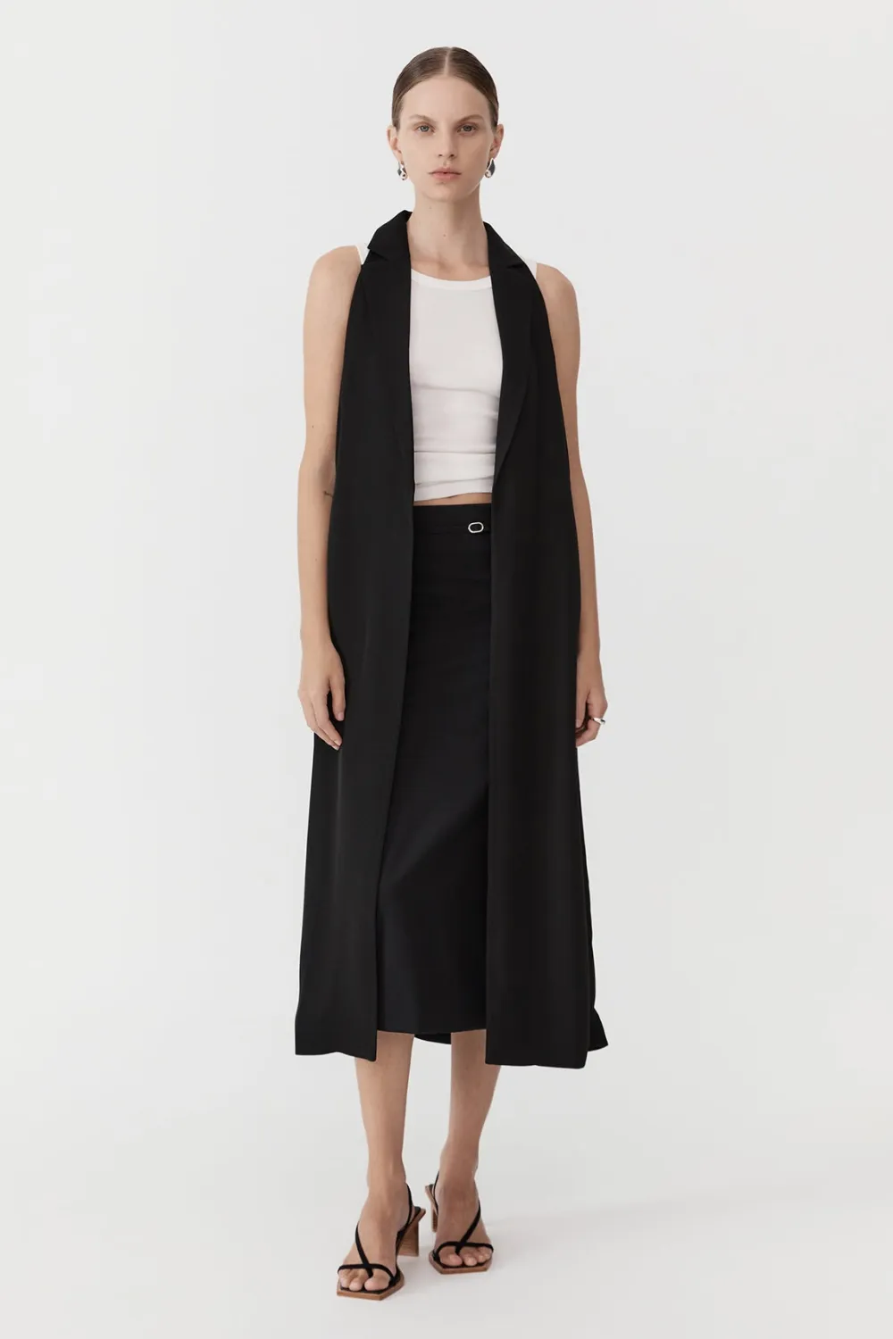 Layered Summer Trench - Black|St. Agni Shop