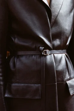 Leather Blazer - Black|St. Agni Outlet
