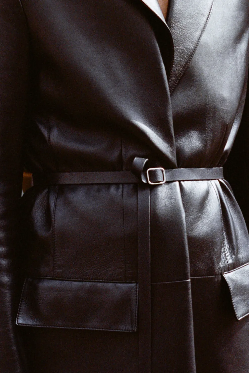 Leather Blazer - Black|St. Agni Outlet