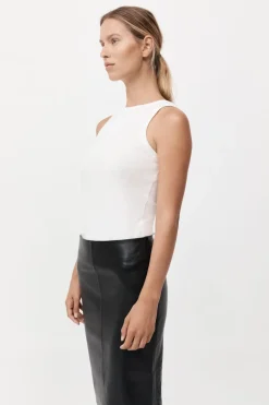 Leather Column Skirt -|St. Agni Fashion