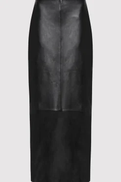 Leather Column Skirt -|St. Agni Fashion