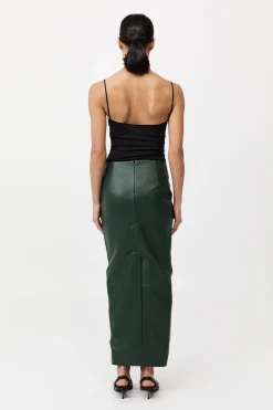 Leather Column Skirt -|St. Agni Discount