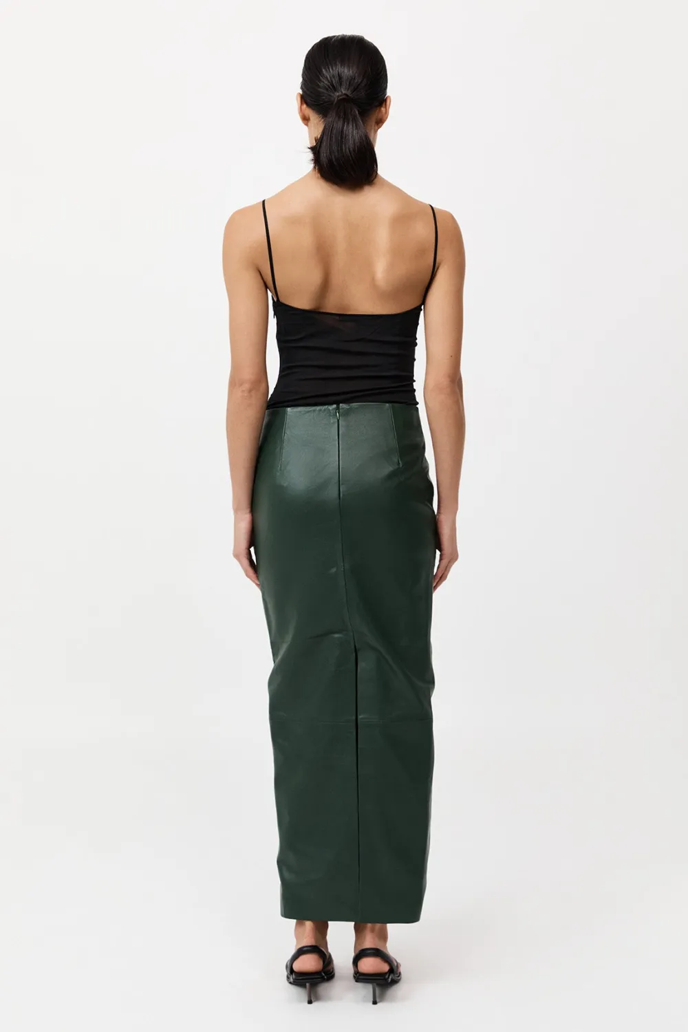 Leather Column Skirt -|St. Agni Discount