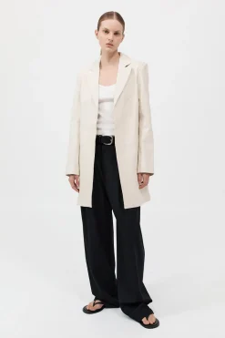 Leather Longline Jacket -|St. Agni Fashion