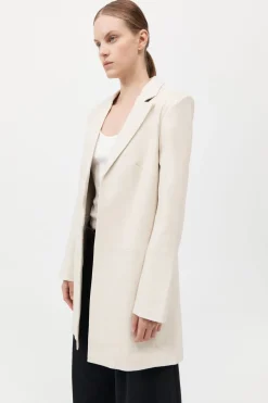 Leather Longline Jacket -|St. Agni Fashion