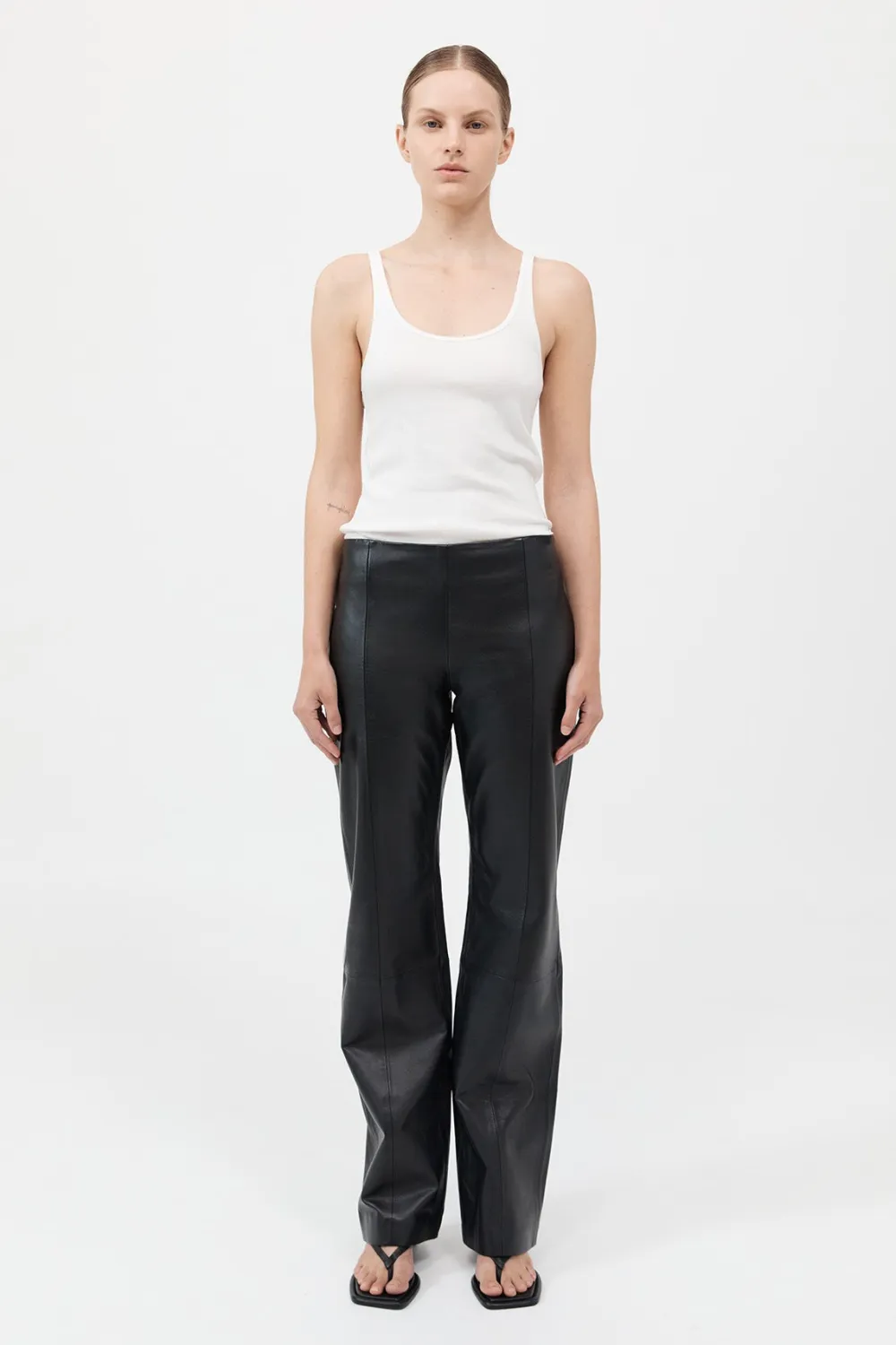 Leather Pants - Black|St. Agni Flash Sale