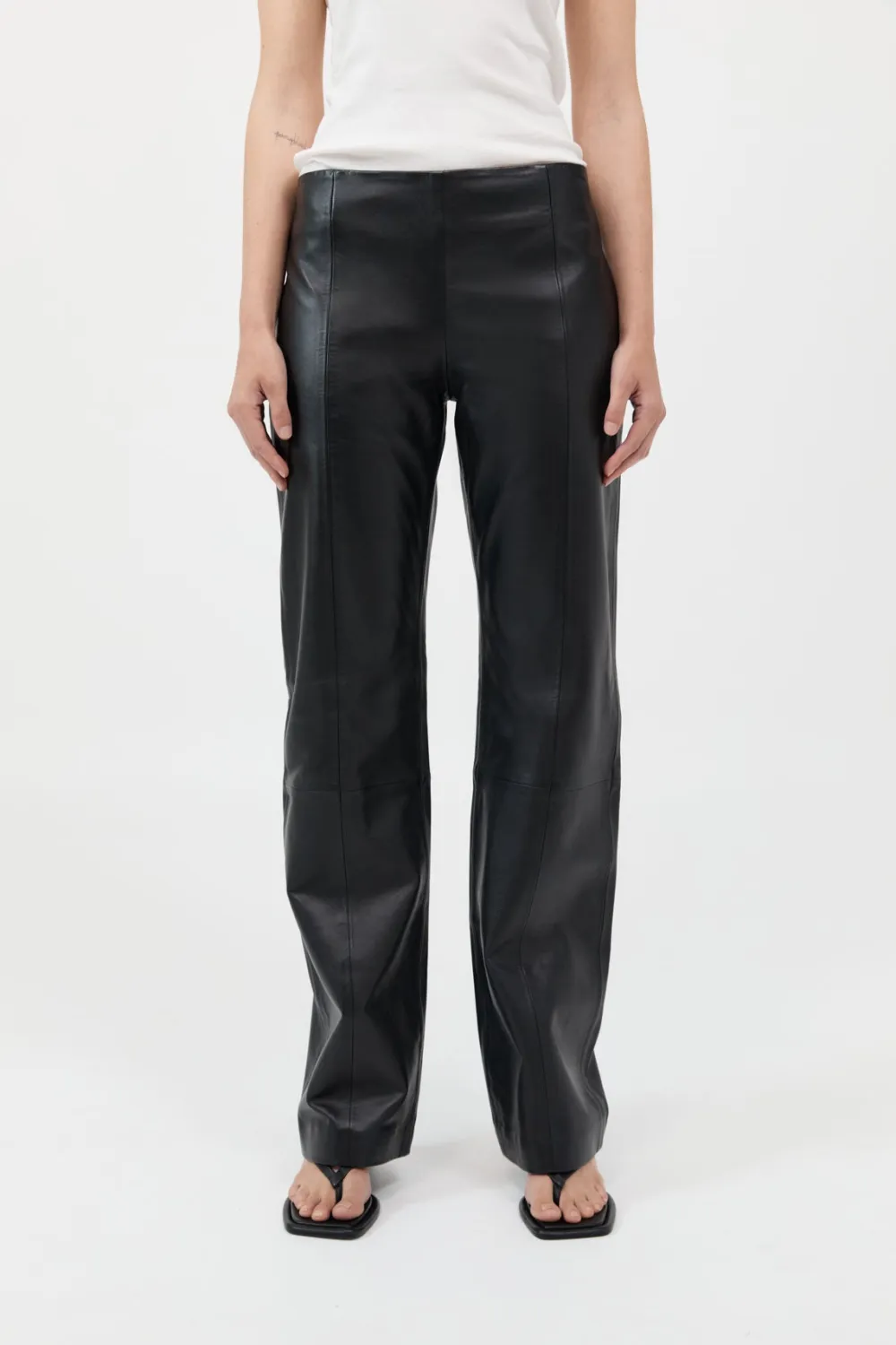 Leather Pants - Black|St. Agni Flash Sale