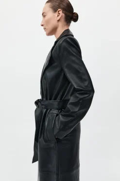 Leather Trench Coat -|St. Agni Cheap