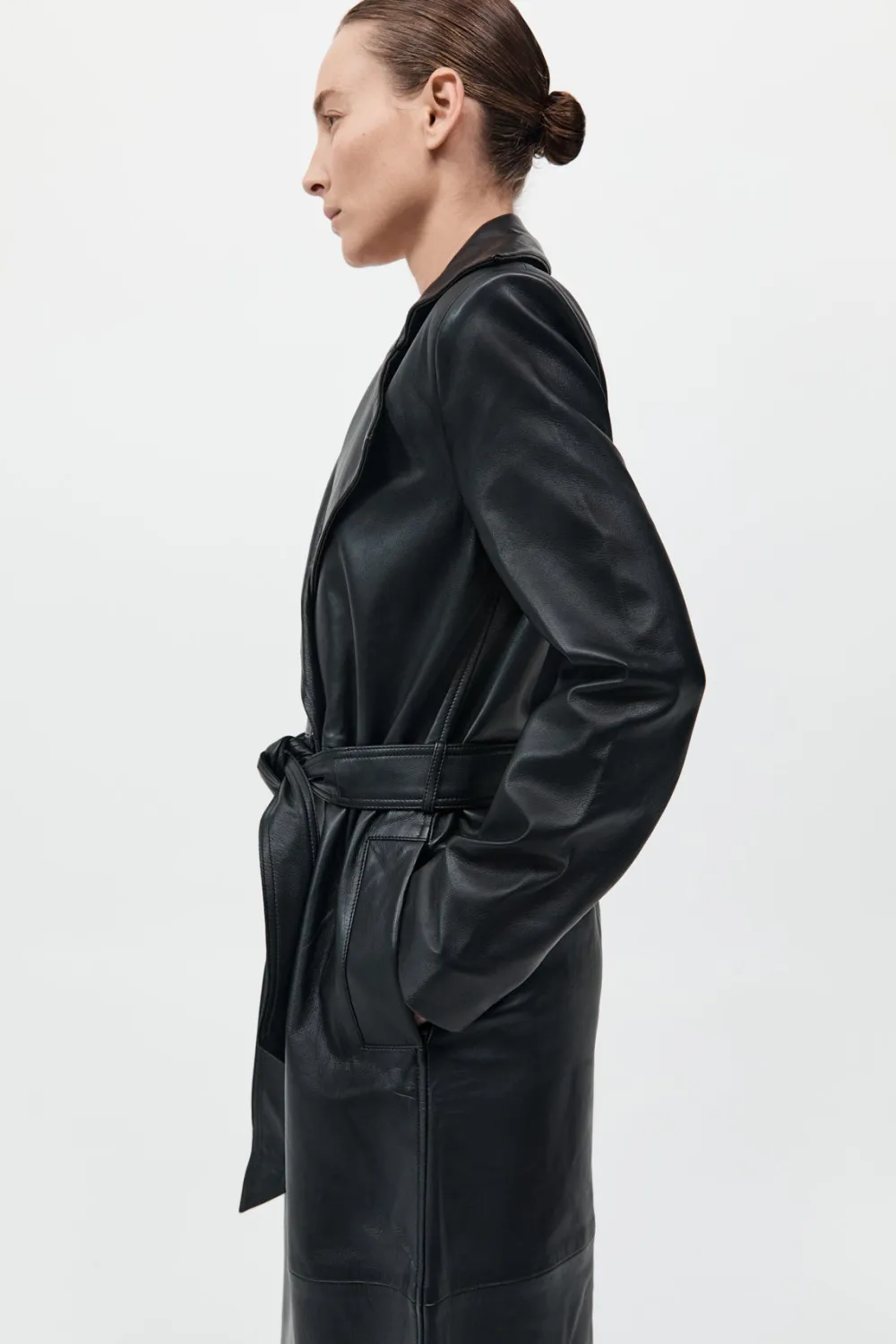 Leather Trench Coat -|St. Agni Cheap