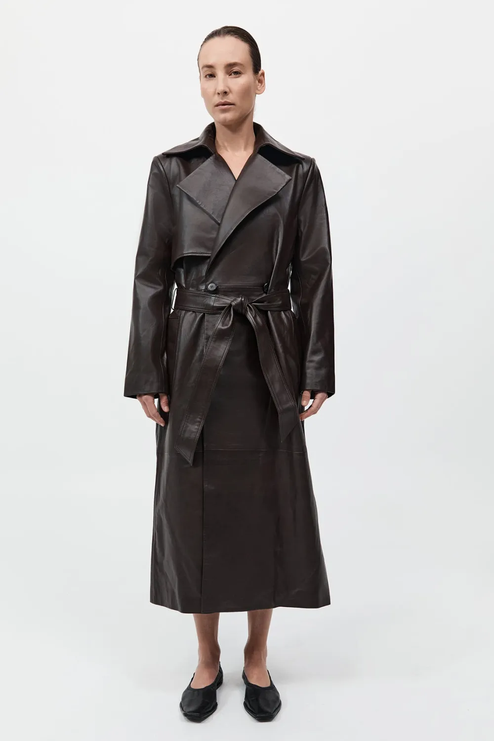 Leather Trench Coat -|St. Agni Best