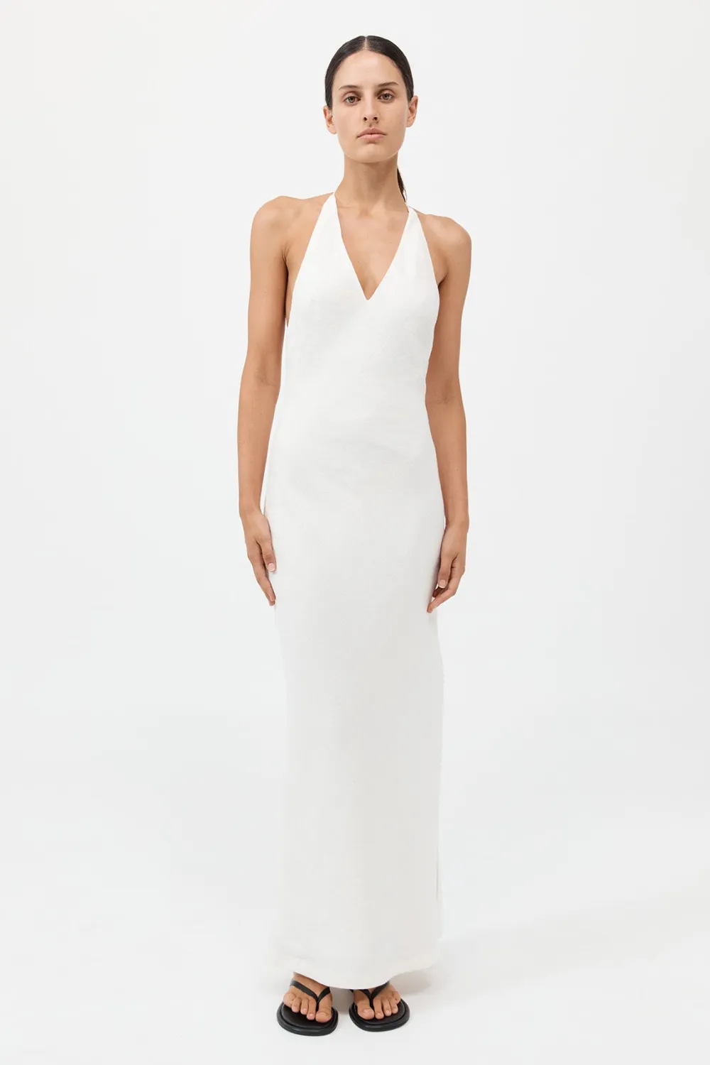Linen Bias Halter Dress -|St. Agni Store