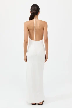 Linen Bias Halter Dress -|St. Agni Store