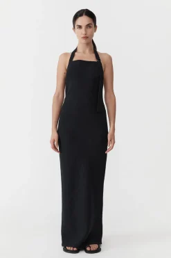 Linen Bias Maxi Dress -|St. Agni Fashion