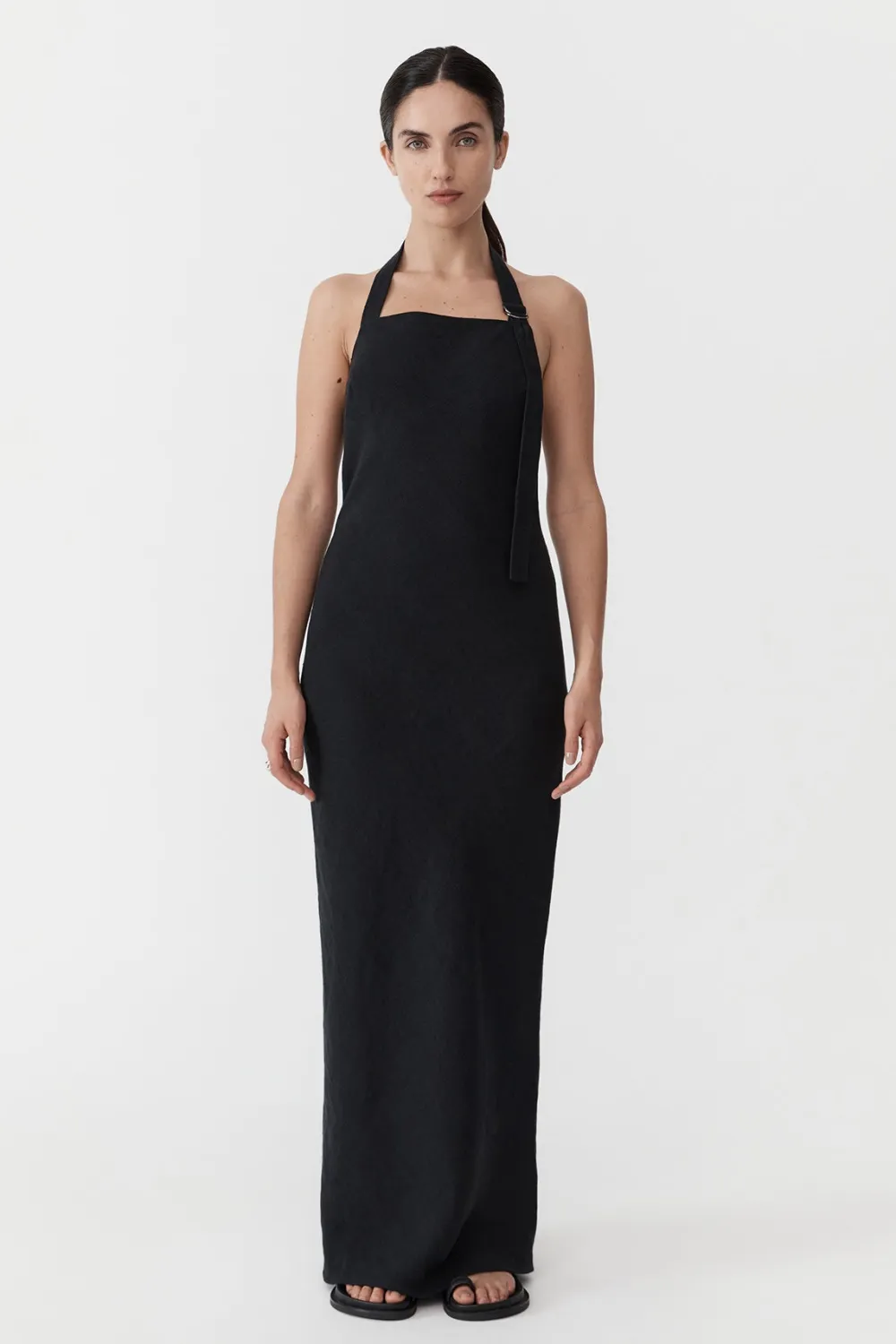 Linen Bias Maxi Dress -|St. Agni Fashion
