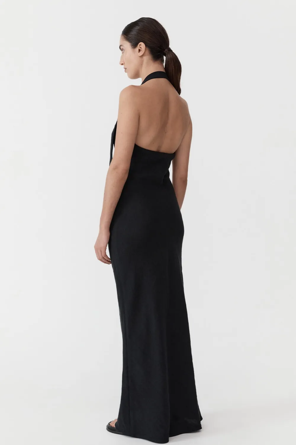 Linen Bias Maxi Dress -|St. Agni Fashion