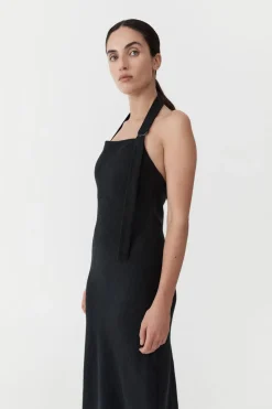 Linen Bias Maxi Dress -|St. Agni Fashion