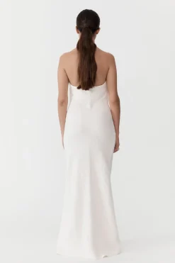 Linen Bias Maxi Dress -|St. Agni Clearance