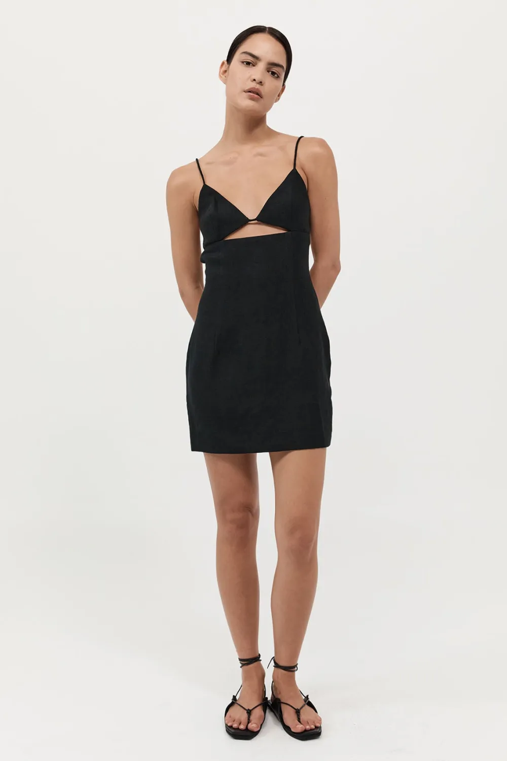 Linen Bra Mini Dress -|St. Agni Flash Sale